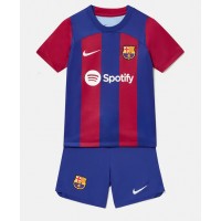 Camisa de time de futebol Barcelona Replicas 1º Equipamento Infantil 2023-24 Manga Curta (+ Calças curtas)